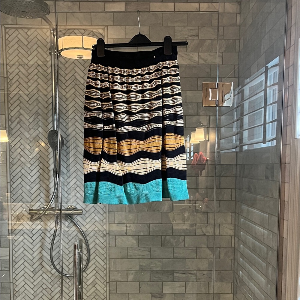 Missoni Black, Gold, and Turquoise A-Line Skirt